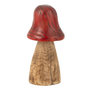 Voir la diapositive 1 : Paris Prix Champignon Déco en Bois  Cloche  32cm Naturel & Rouge