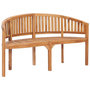 Voir la diapositive 1 : VIDAXL Banc de jardin en forme de banane 151 cm Teck solide