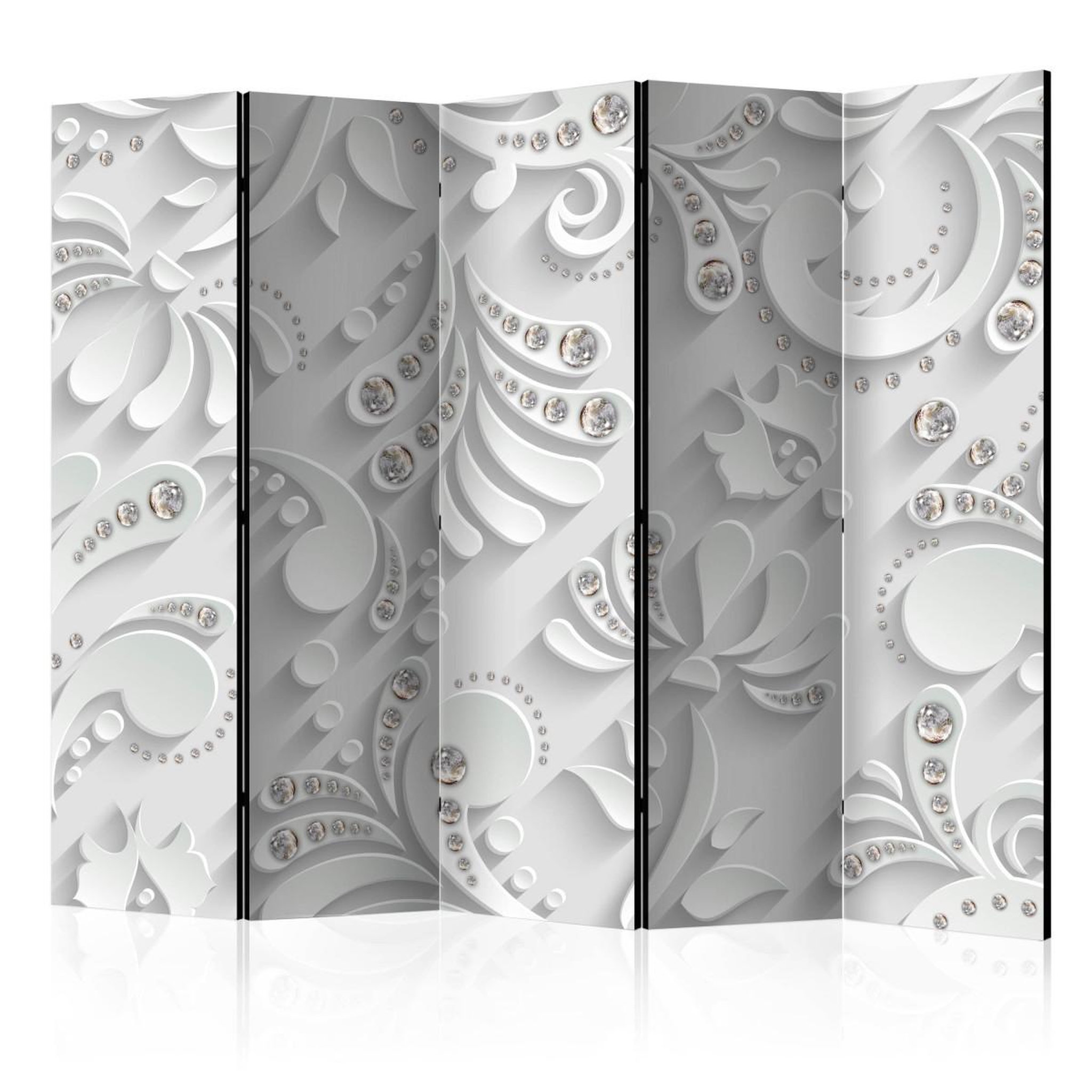 Paris Prix Paravent 5 volets  flowers in crystals  172x225cm