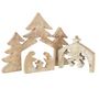 Voir la diapositive 3 : Paris Prix Statuette Déco Bois  Puzzle Nativité  54cm Or
