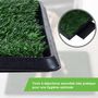 Voir la diapositive 6 : PAWHUT Litière gazon synthétique chiens toilettes portables à pelouse tiroir à déjection 63L x 51l x 6H cm noir vert