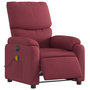 Voir la diapositive 3 : VIDAXL Fauteuil de massage inclinable electrique Rouge bordeaux Tissu