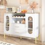 Voir la diapositive 4 : MERAX Buffet 2 porte(s) 2 tiroir(s) - 120 cm blanc mdf