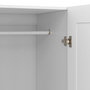 Voir la diapositive 6 : ID MARKET Armoire 3 portes VITO blanc penderie 120 cm avec étagères