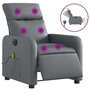 Voir la diapositive 2 : VIDAXL Fauteuil de massage inclinable electrique gris similicuir