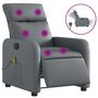 Voir la diapositive 2 : VIDAXL Fauteuil de massage inclinable electrique gris similicuir