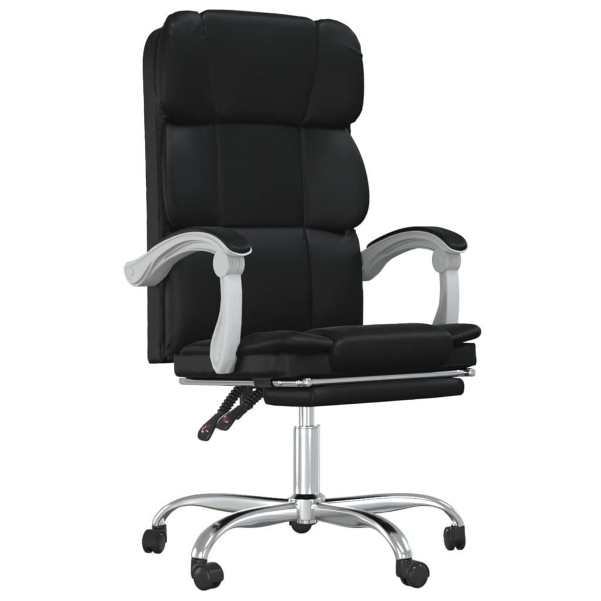 VIDAXL Fauteuil inclinable de bureau Noir Similicuir