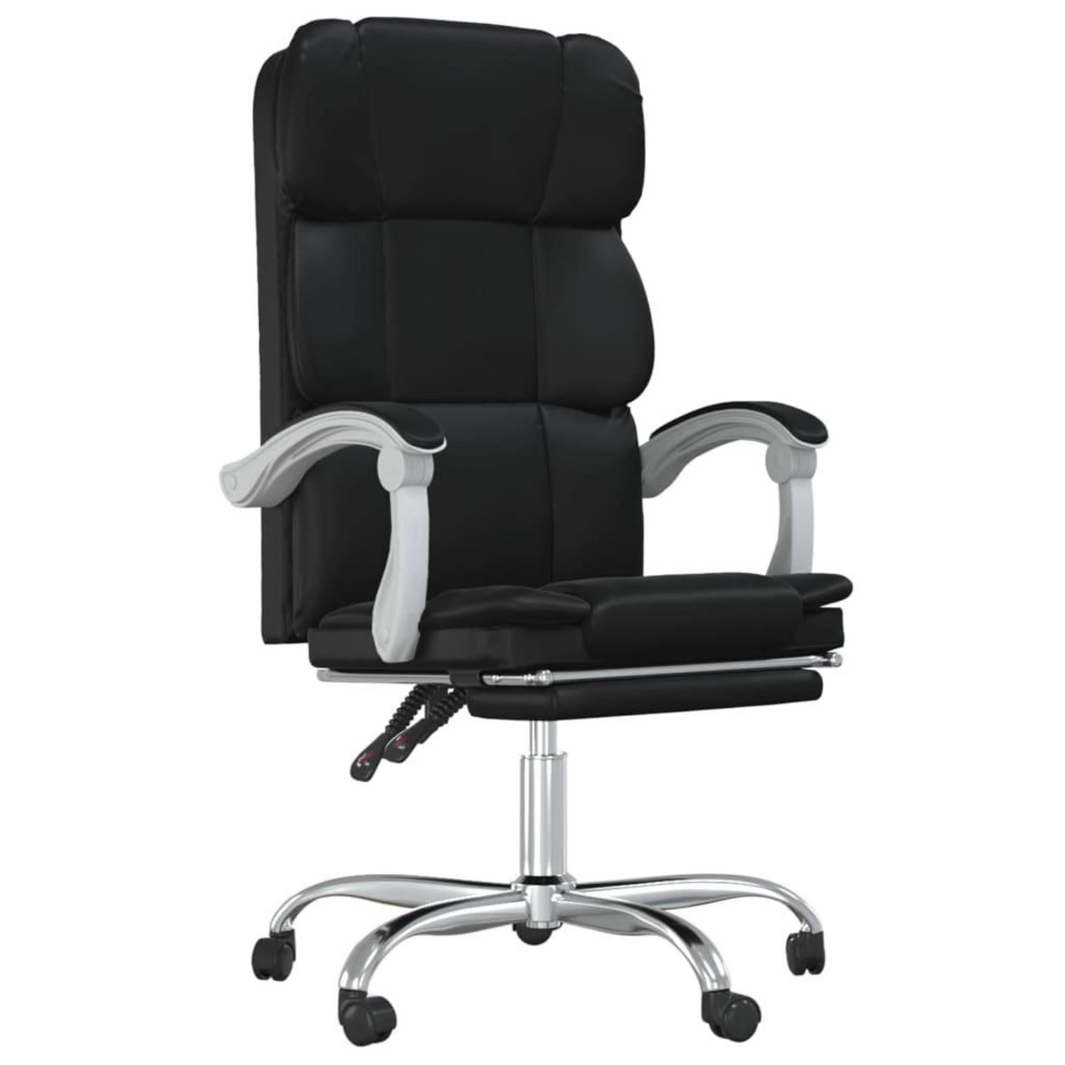 VIDAXL Fauteuil inclinable de bureau Noir Similicuir