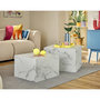 Voir la diapositive 1 : LISA DESIGN Fabio - lot de 2 tables basses - marbre blanc
