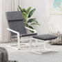 Voir la diapositive 1 : VIDAXL Chaise de relaxation avec repose-pied Gris fonce Tissu