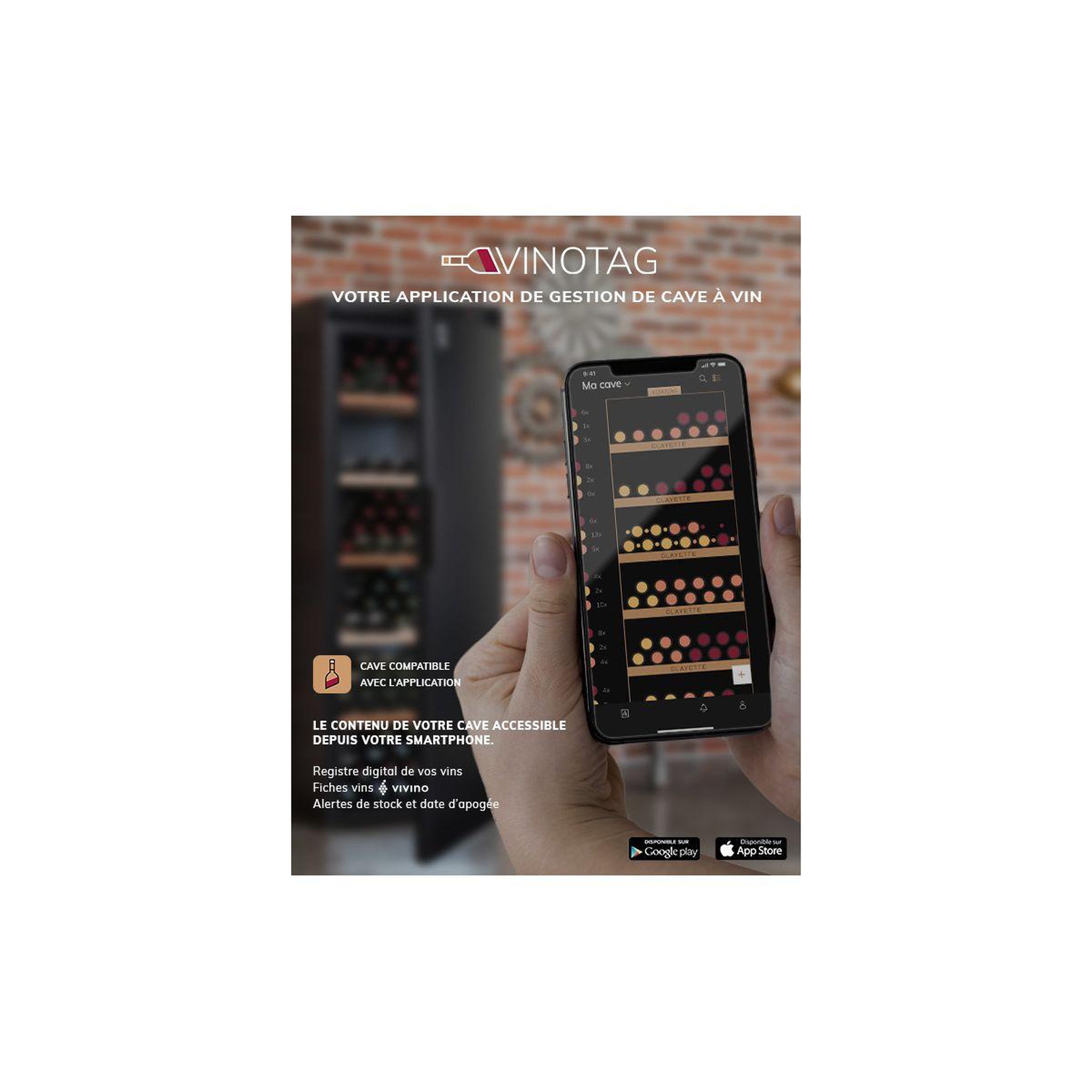 Voir la diapositive 2 : LA SOMMELIERE Cave à vin de service LS38BLACK