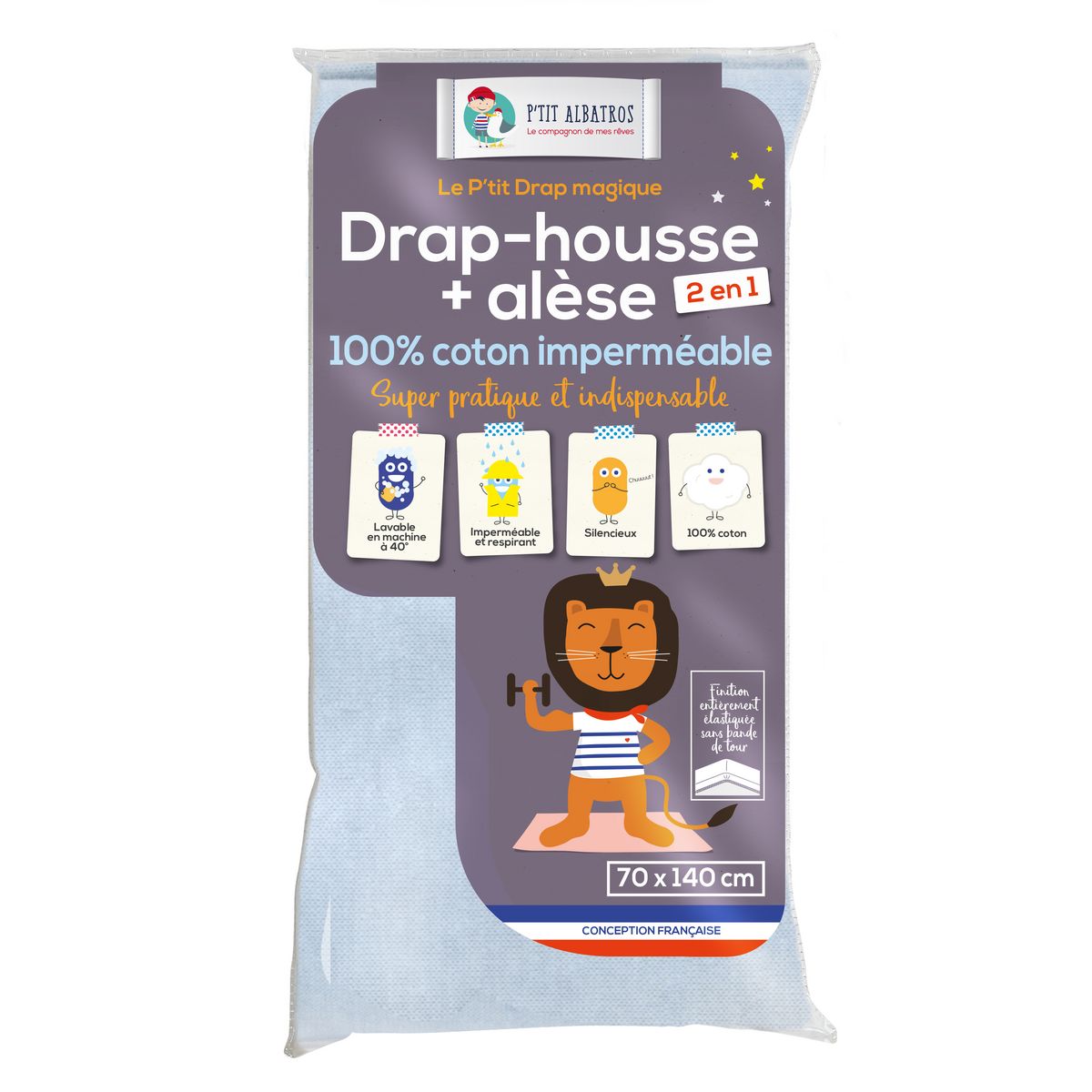 Ptit Albatros Drap housse magique 2 en 1
