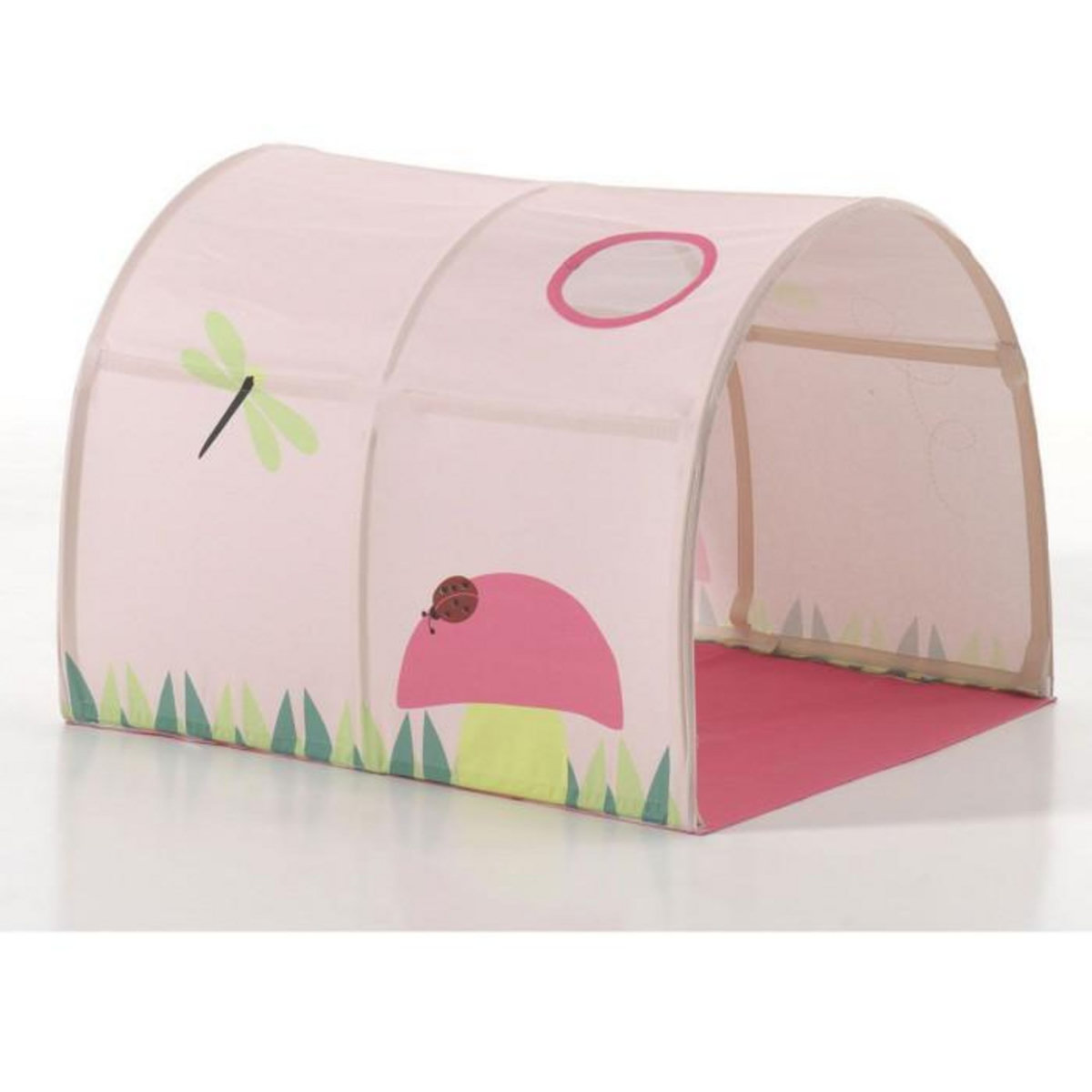 Paris Prix Pack - Lit Enfant Surélevé, Tente, 3 Pochettes & Tunnel  Pino Spring  Naturel