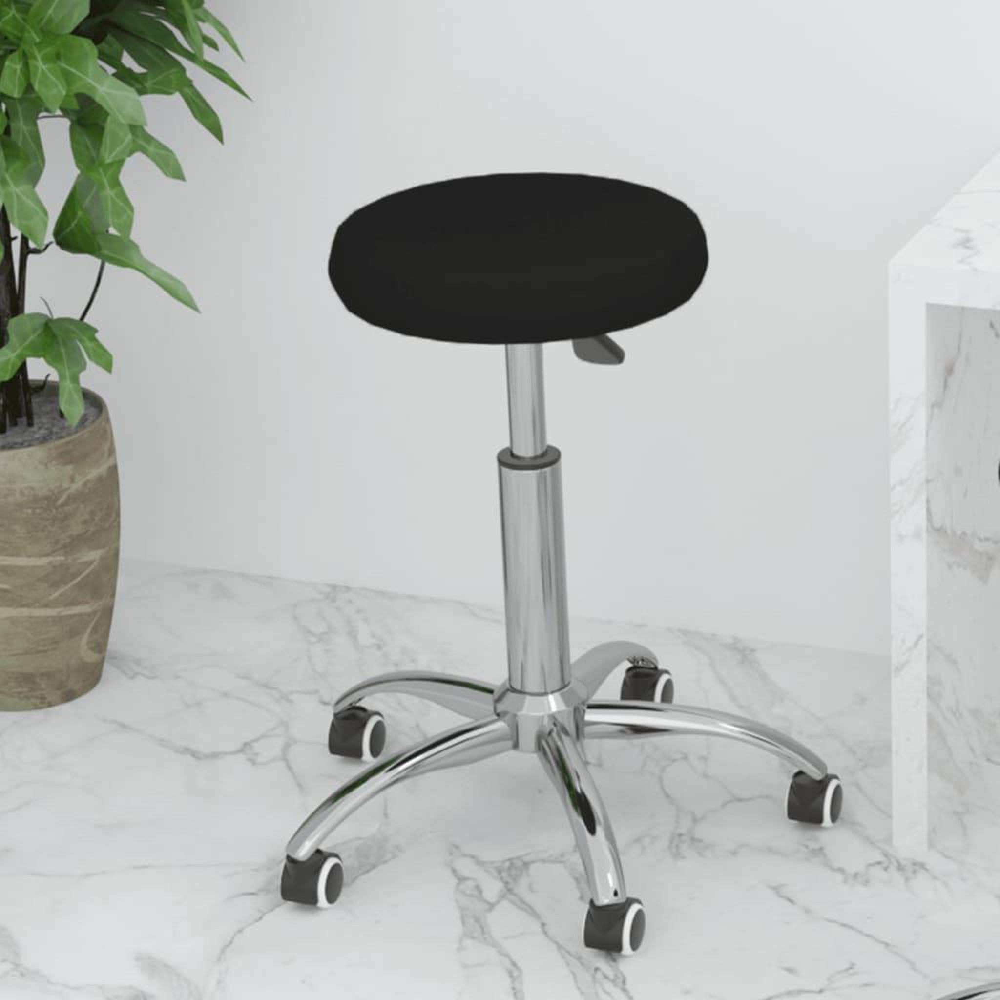VIDAXL Chaise pivotante de bureau Noir Similicuir