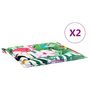 Voir la diapositive 2 : VIDAXL Coussins de chaise de jardin lot de 2 multicolore 40x40x3 cm