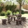 Voir la diapositive 1 : VIDAXL Ensemble a manger de jardin 5 pcs bois de sapin massif