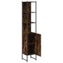 Voir la diapositive 5 : VIDAXL Armoire de bain chene fume 33x33x185,5 cm bois d'ingenierie