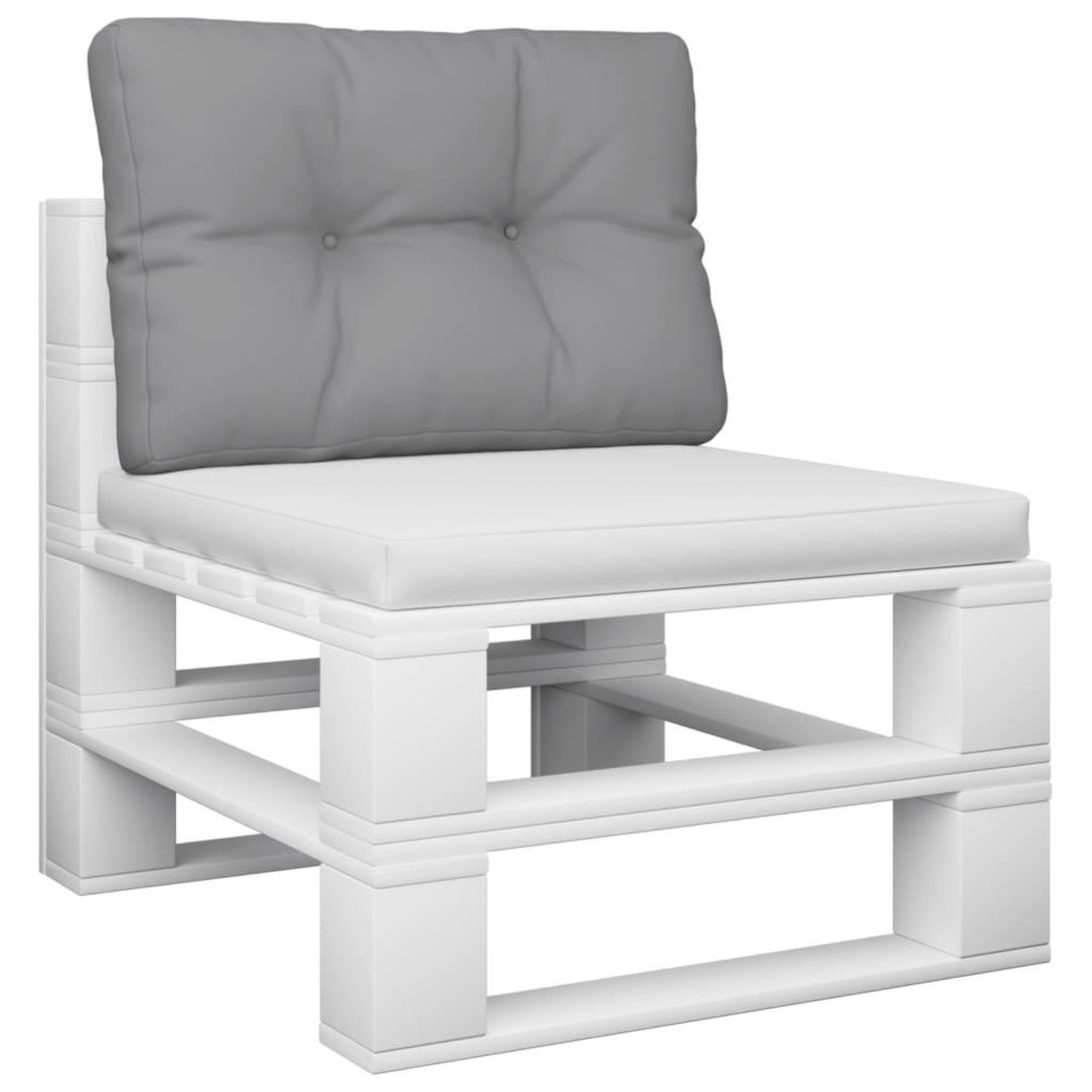 Voir la diapositive 3 : VIDAXL Coussin de palette gris 50x40x12 cm tissu