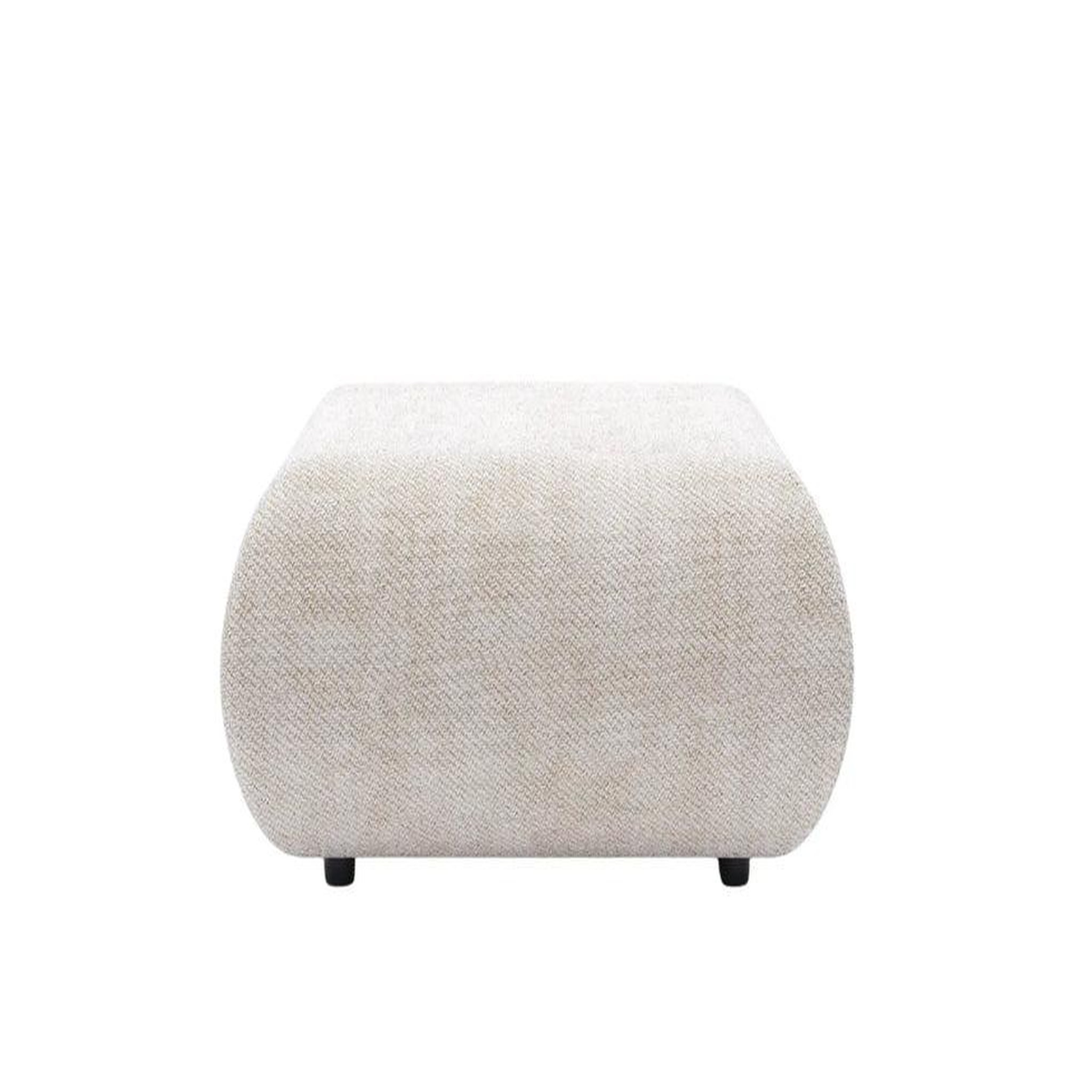 CASANOVA PARIS Levi - pouf tissu lisse. Coloris disponibles : Gris, Marron, Vert, Beige, Bleu, Orange