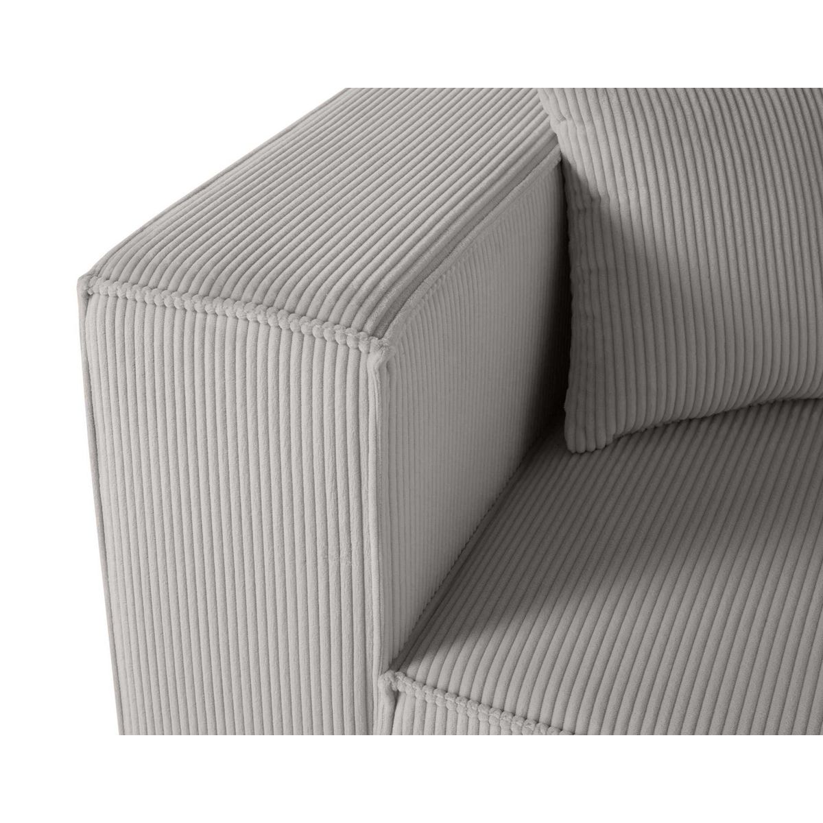 LISA DESIGN Arty - module d'assise gauche - en velours côtelé