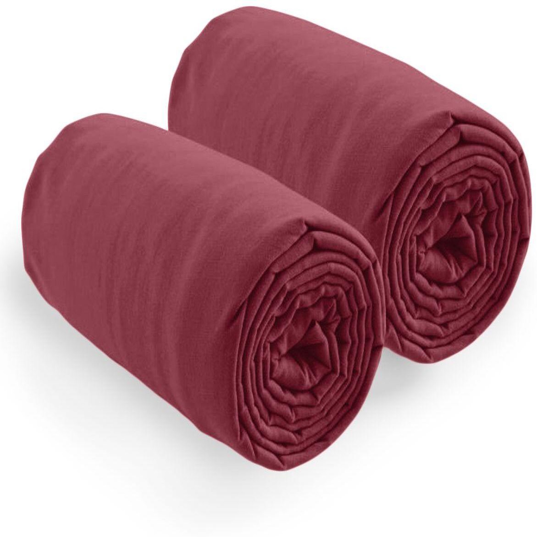Voir la diapositive 2 : Home collection 2 draps housse bonnet 35cm 100% coton 57fils