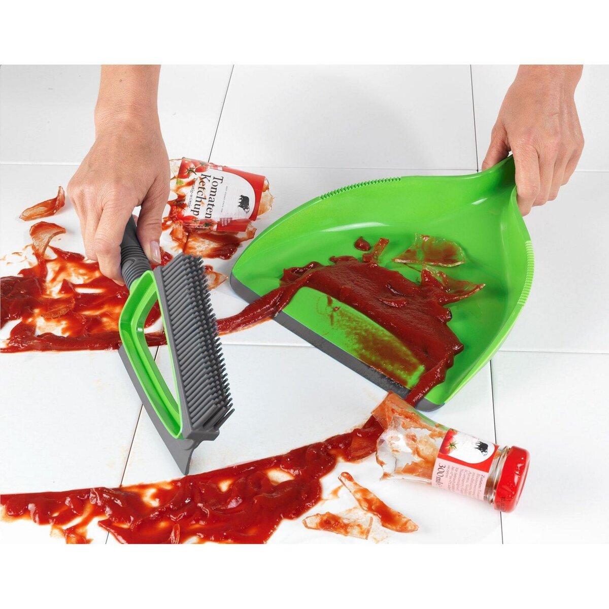 Wenko Pelle et balayette nettoyage sec et liquide Duo - Vert