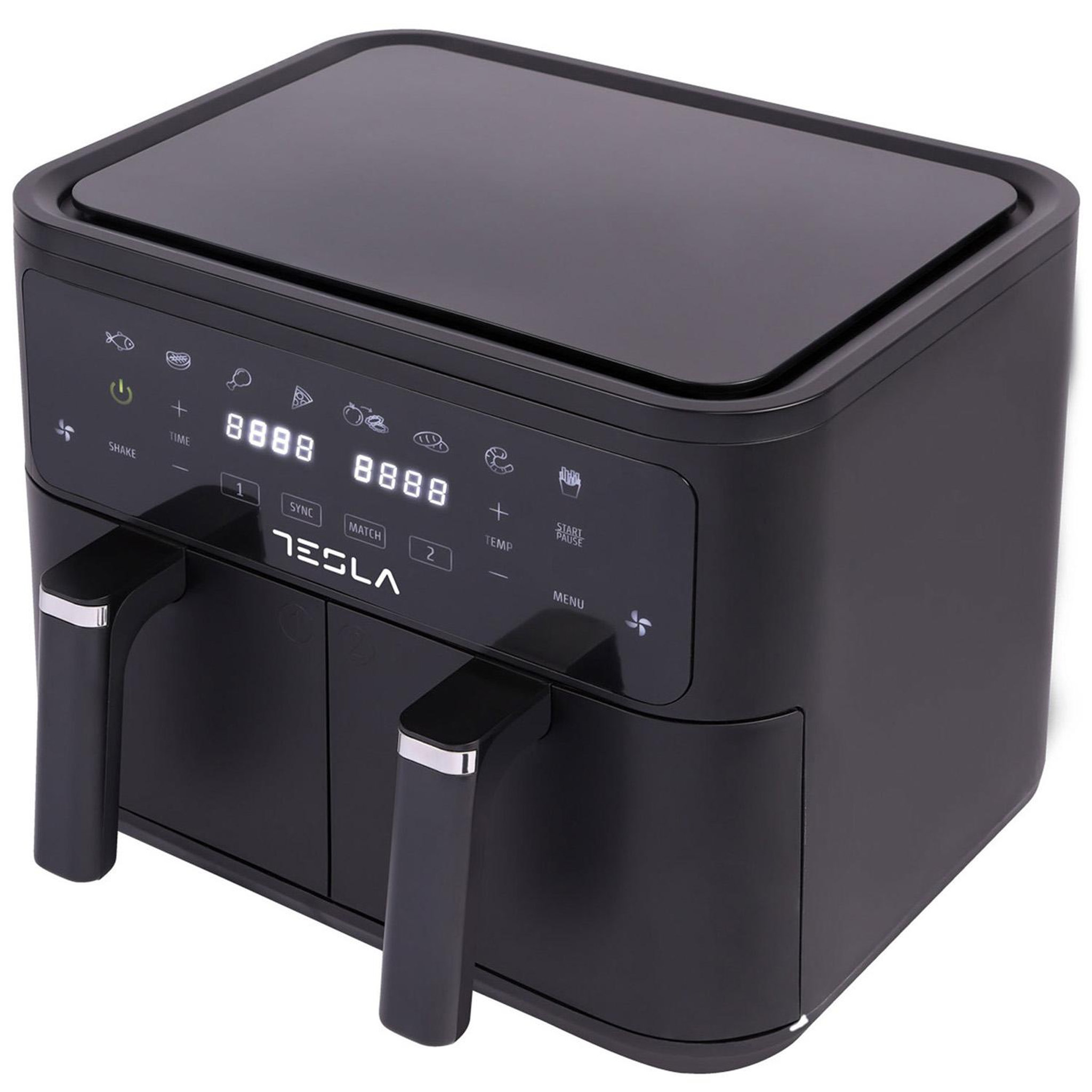 Voir la diapositive 6 : TESLA Friteuse à air chaud air fryer double bac 9l 2400w - af900bsd