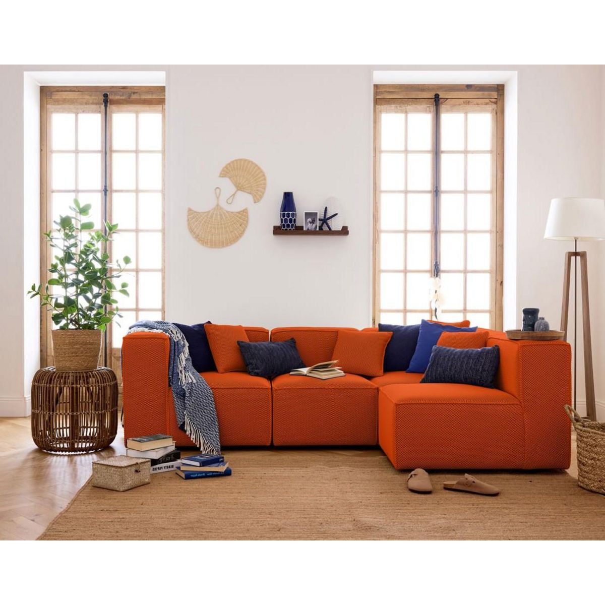 LISA DESIGN Arty - module d'assise gauche - en tissu mailles 3d