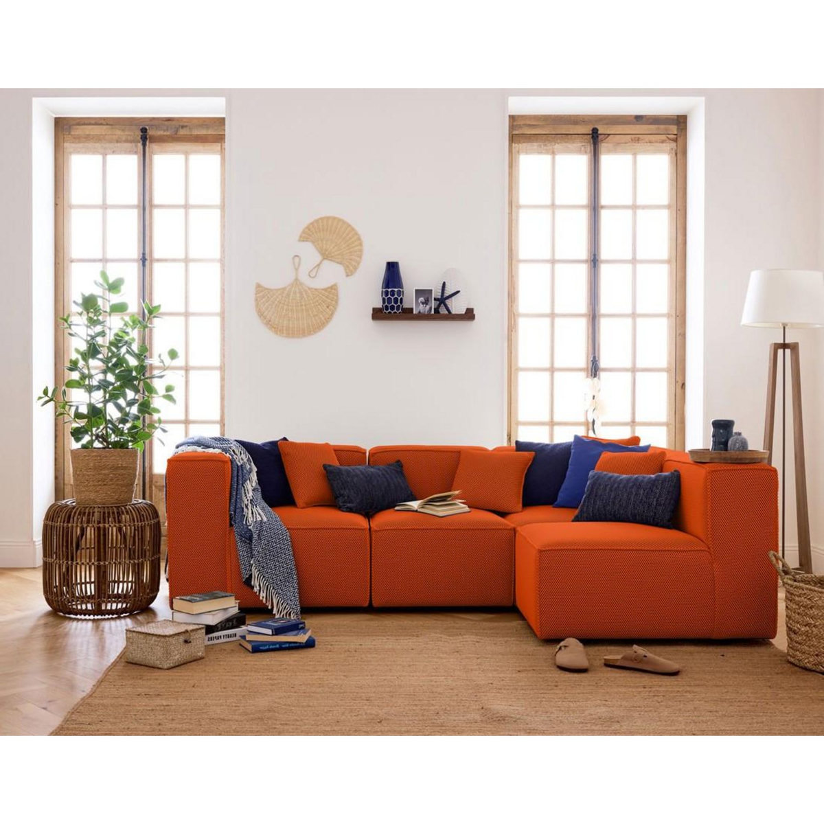 LISA DESIGN Arty - module d'assise gauche - en tissu mailles 3d