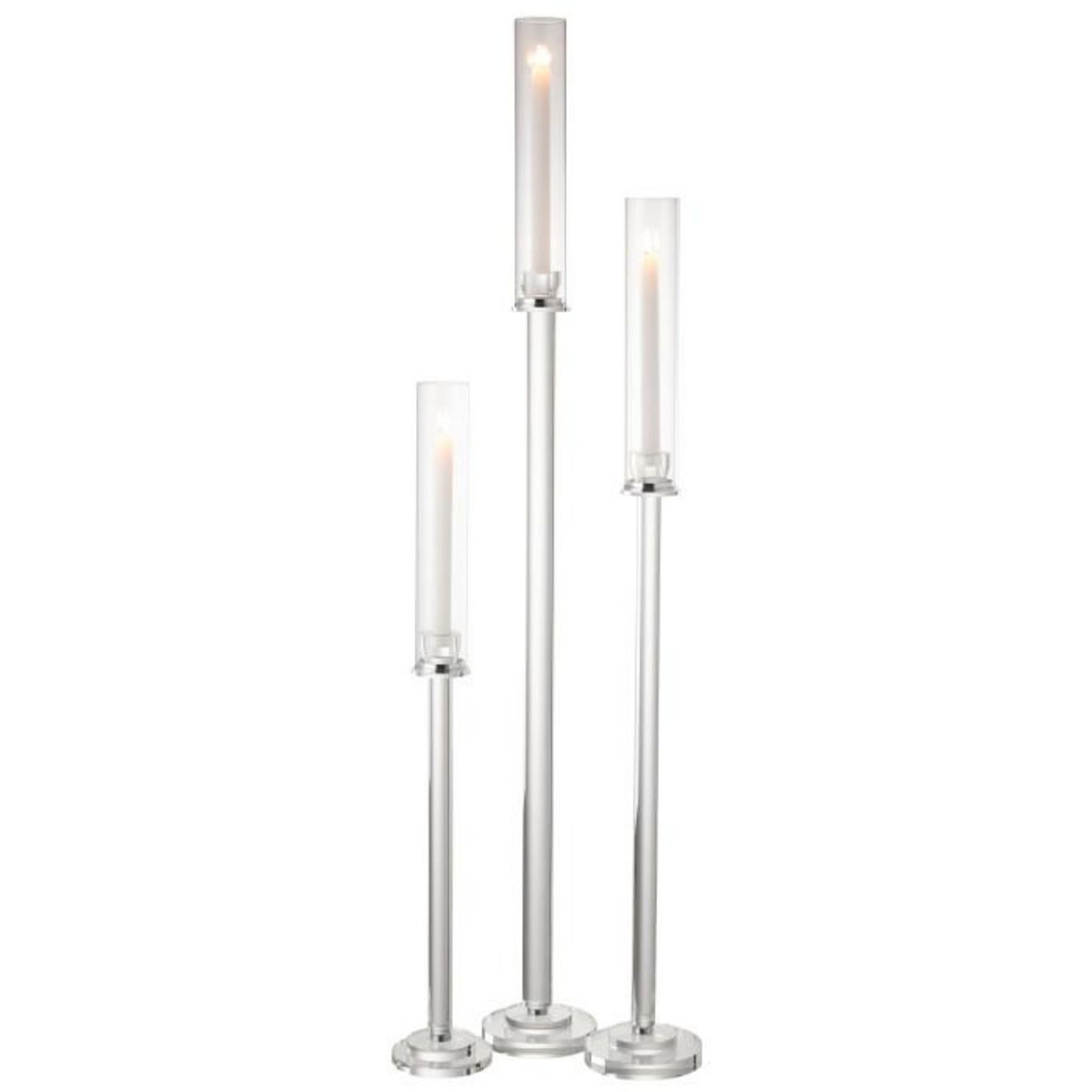 Paris Prix Chandelier Design en Verre  Moira  100cm Transparent