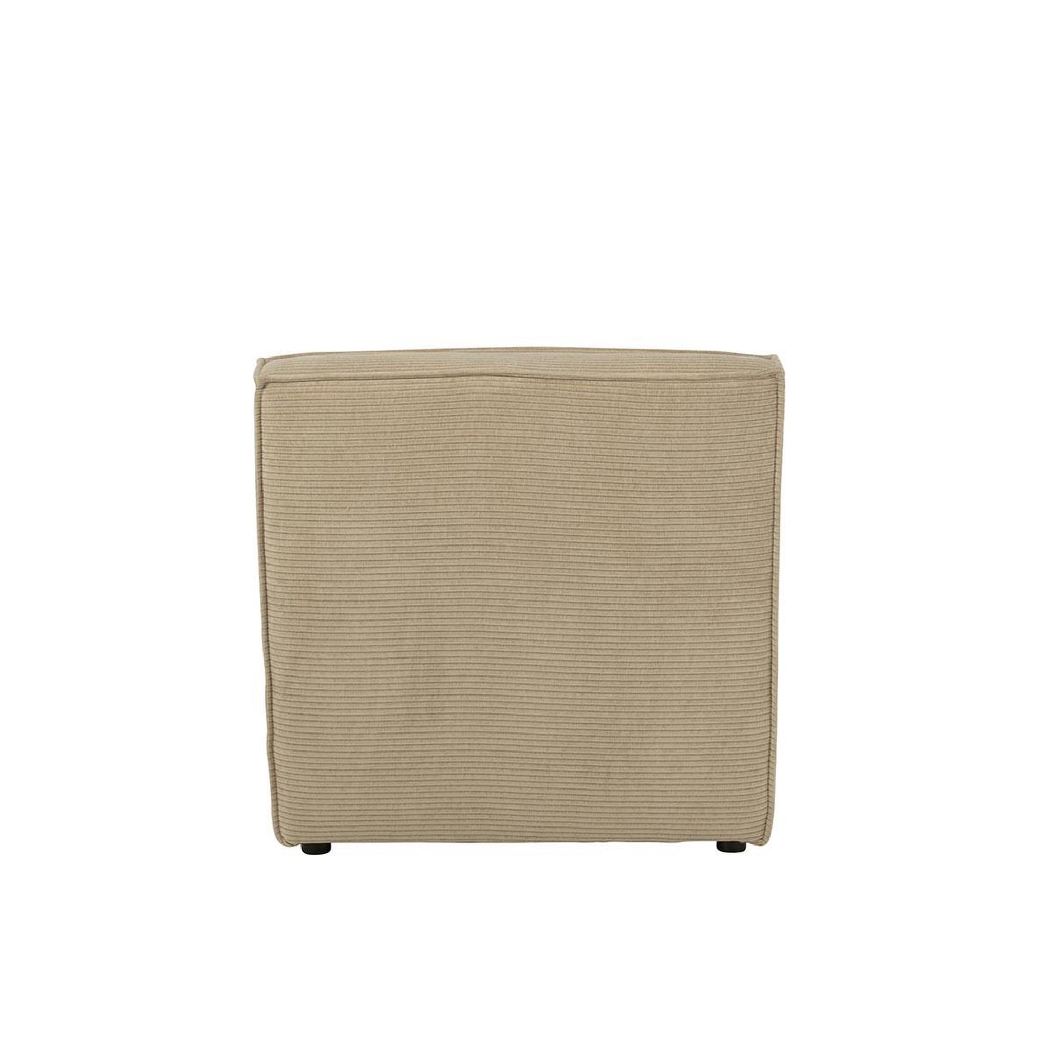 Voir la diapositive 4 : J-LINE Module canapé matelassé  grid  97cm beige foncé