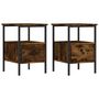 Voir la diapositive 2 : VIDAXL Tables de chevet 2 pcs chene fume 34x36x50 cm bois ingenierie
