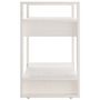 Voir la diapositive 4 : VIDAXL Bibliotheque/Separateur de piece Blanc 60x35x57 cm Bois de pin