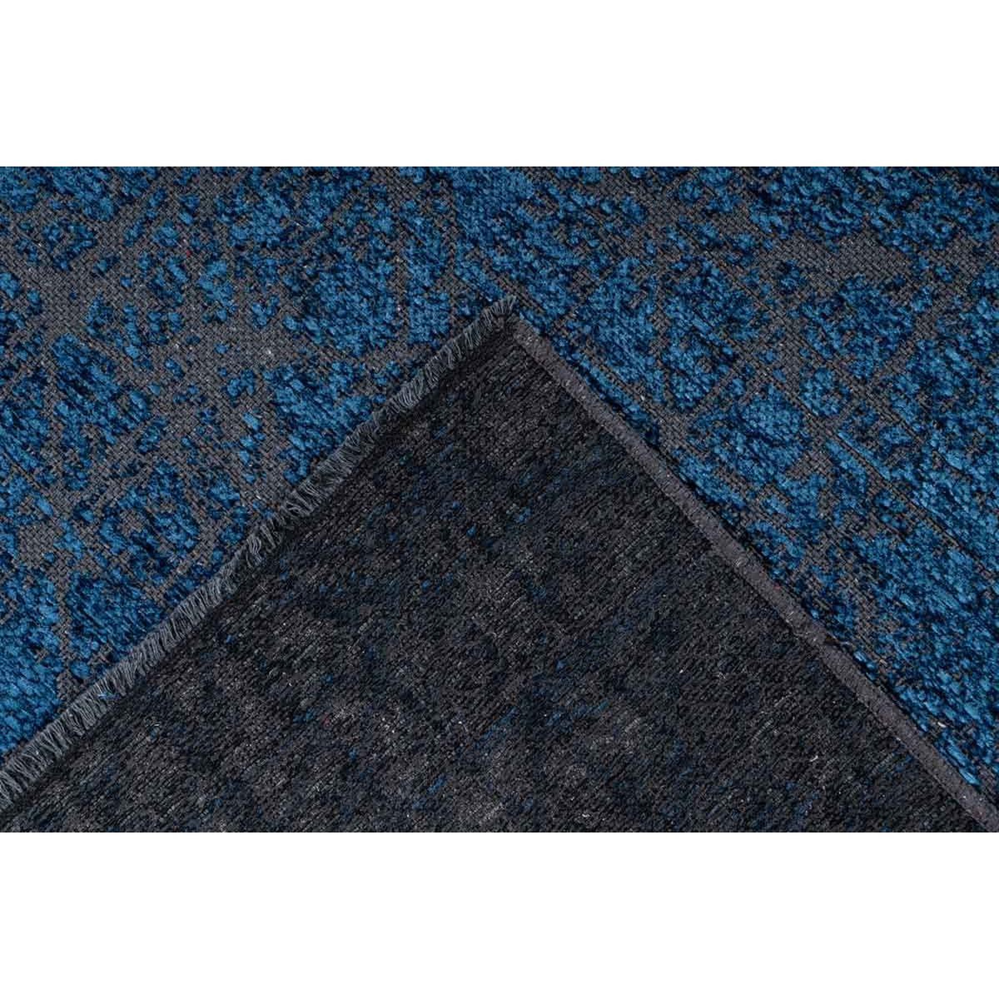 Voir la diapositive 4 : Paris Prix Tapis Tissé à Poils Courts Vintage  Kalevi  Bleu