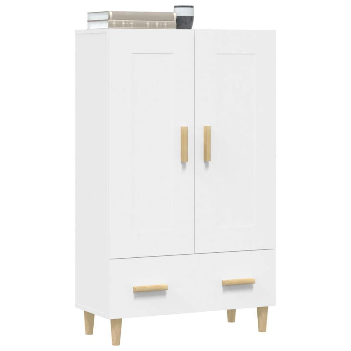 VIDAXL Buffet haut Blanc 70x31x115 cm Bois d'ingenierie