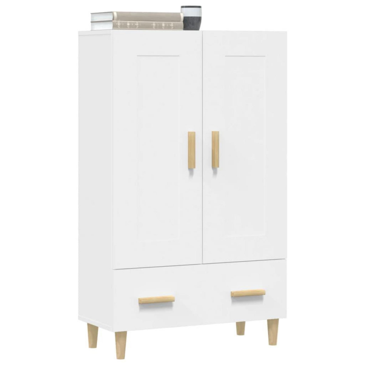 VIDAXL Buffet haut Blanc 70x31x115 cm Bois d'ingenierie