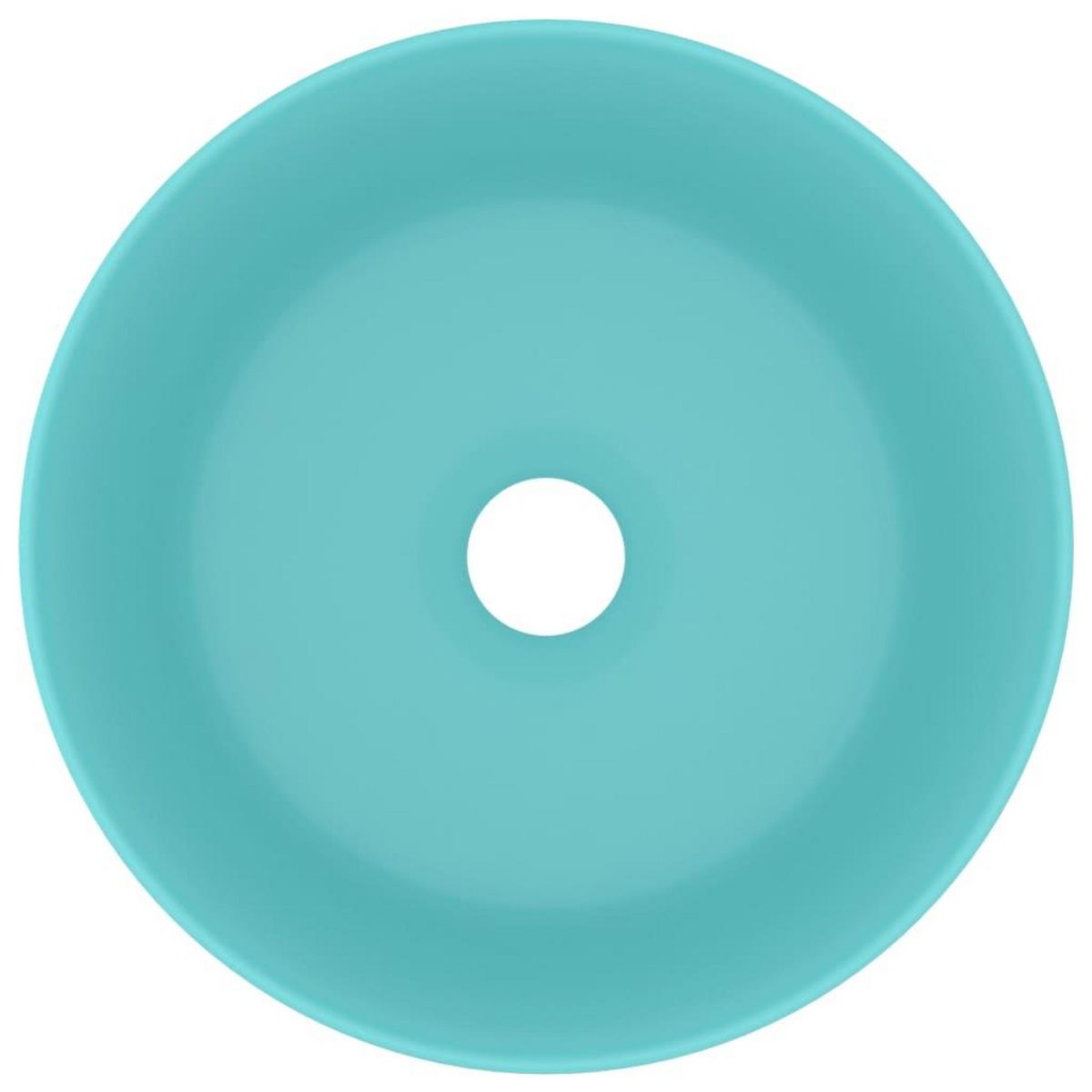 VIDAXL Lavabo rond de luxe Vert clair mat 40x15 cm Ceramique