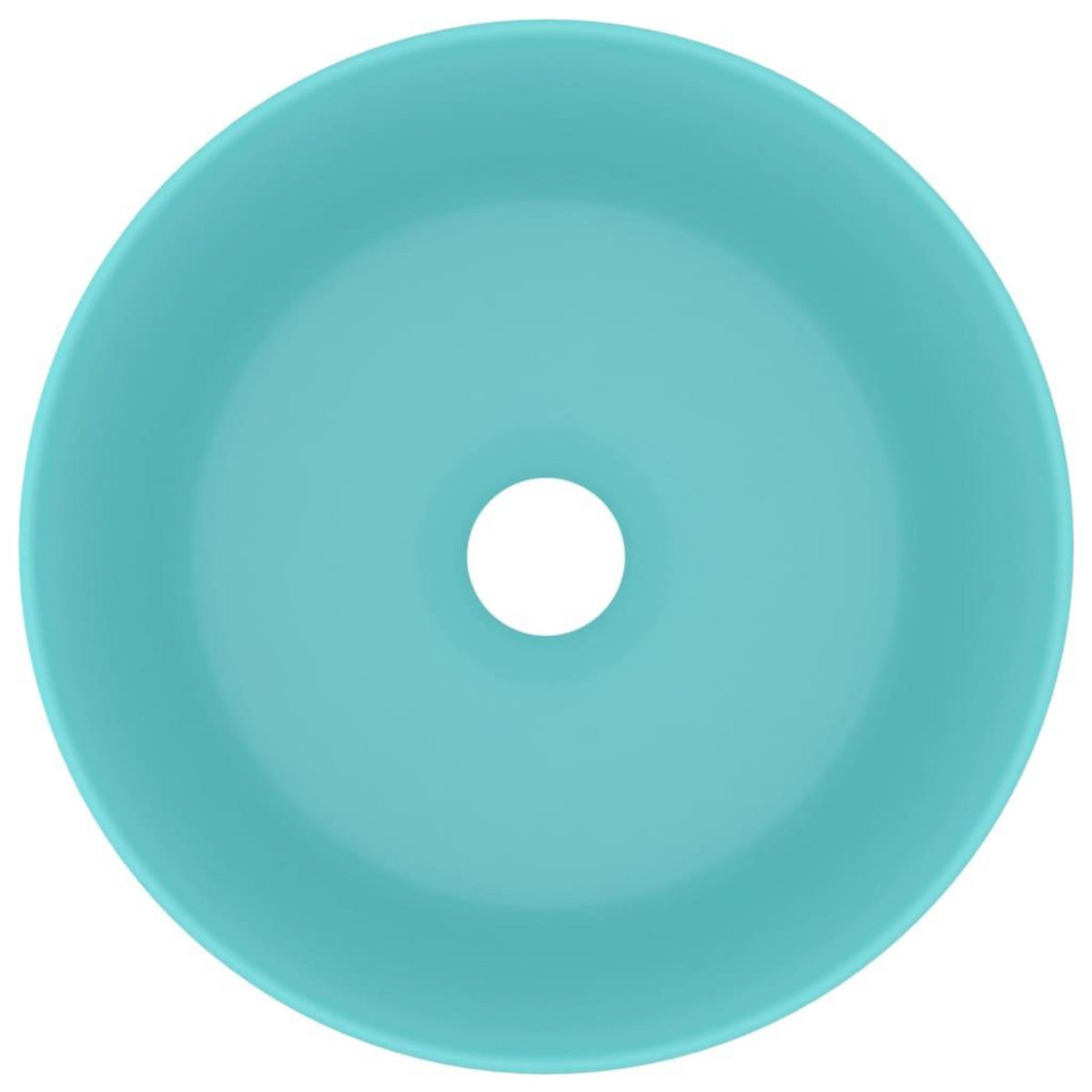 VIDAXL Lavabo rond de luxe Vert clair mat 40x15 cm Ceramique