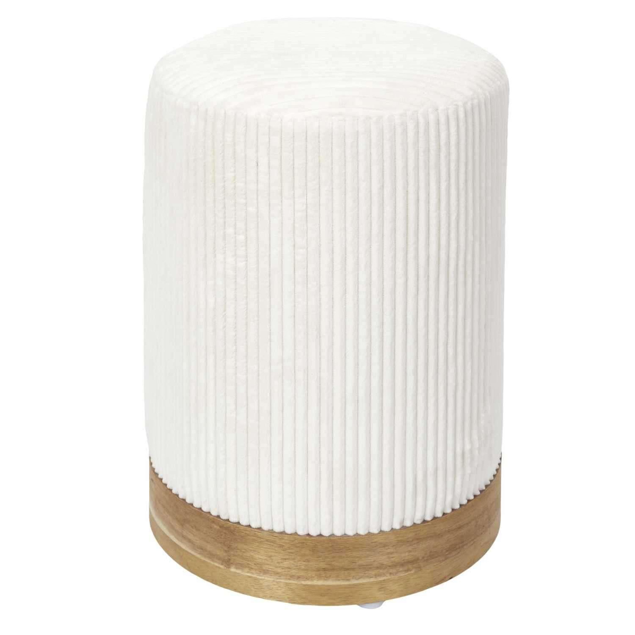 Voir la diapositive 1 : The Home Deco Factory Pouf en tissu côtelé DRAMMEN - Beige