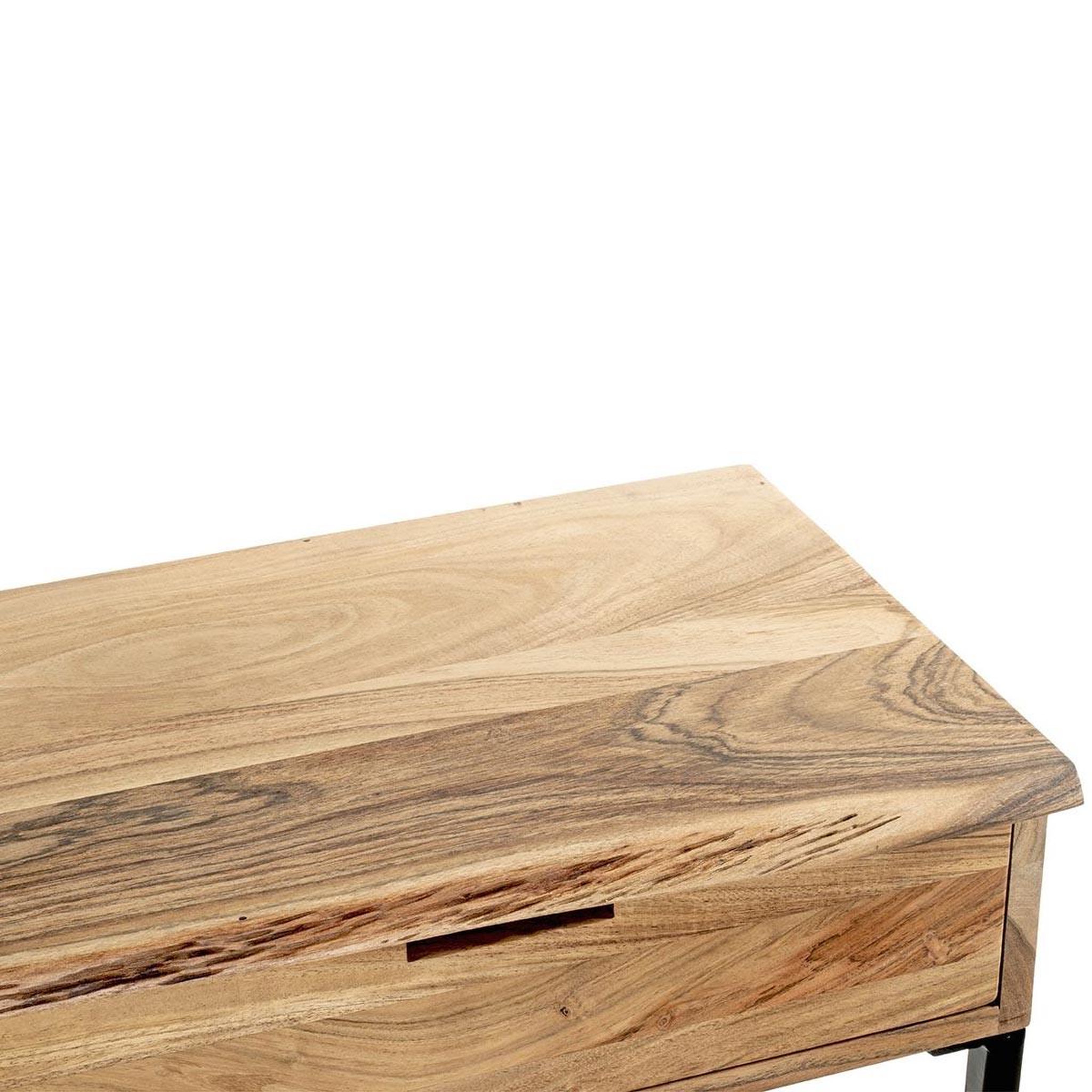 Voir la diapositive 5 : Paris Prix Console 2 tiroirs  sphera  100cm naturel & noir