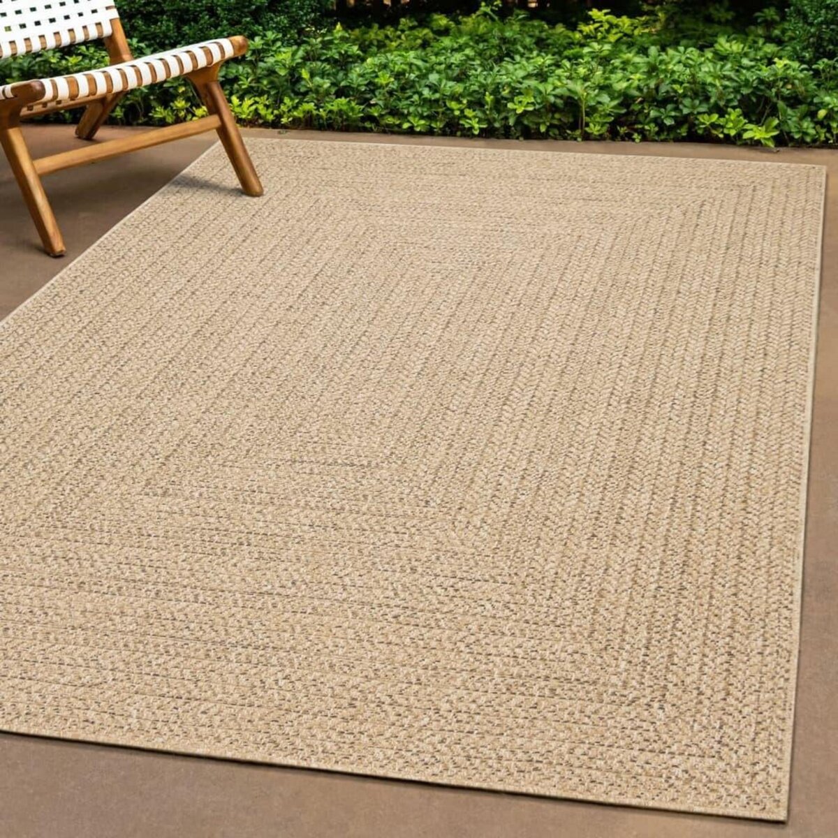 VIDAXL Tapis ZIZUR 240x240 cm aspect de jute interieur et exterieur