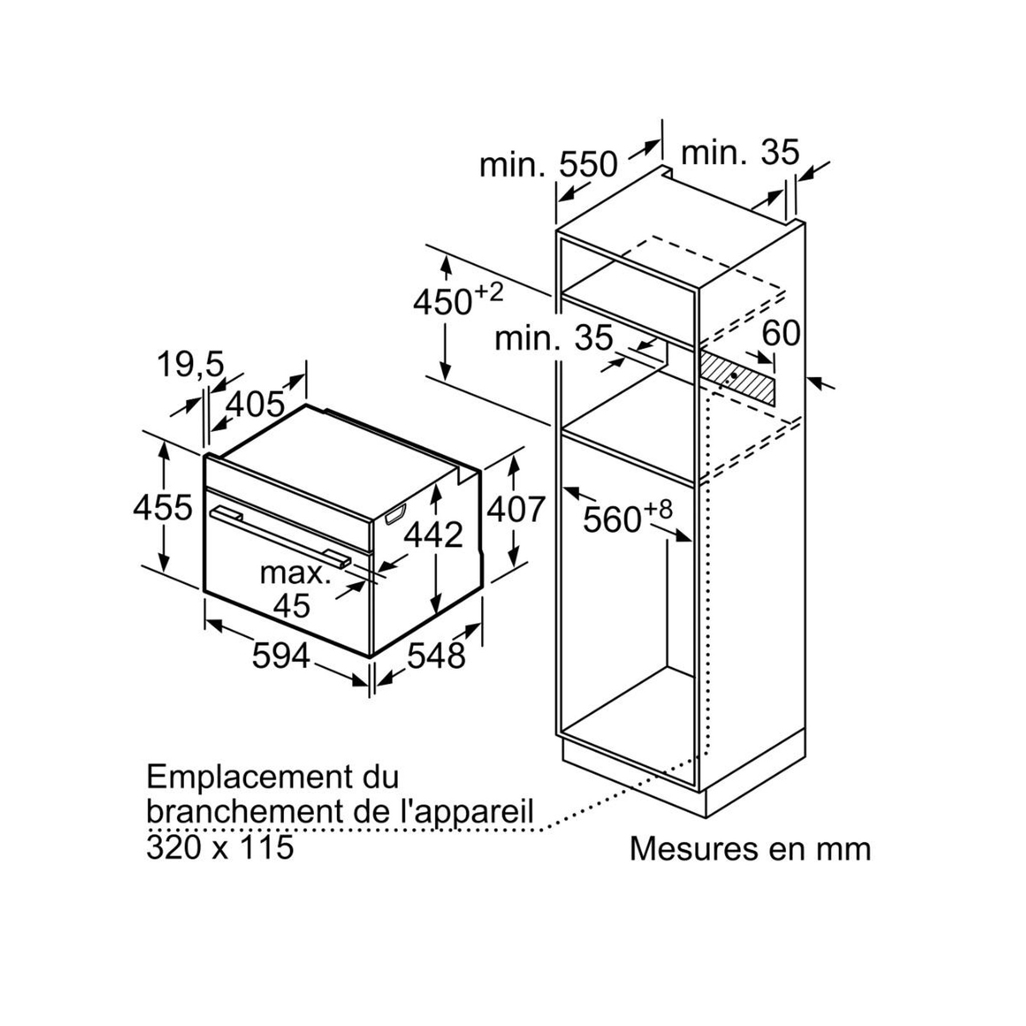 Voir la diapositive 6 : Siemens Four intégrable 47l 60cm a+ pyrolyse noir - cb774g1b1