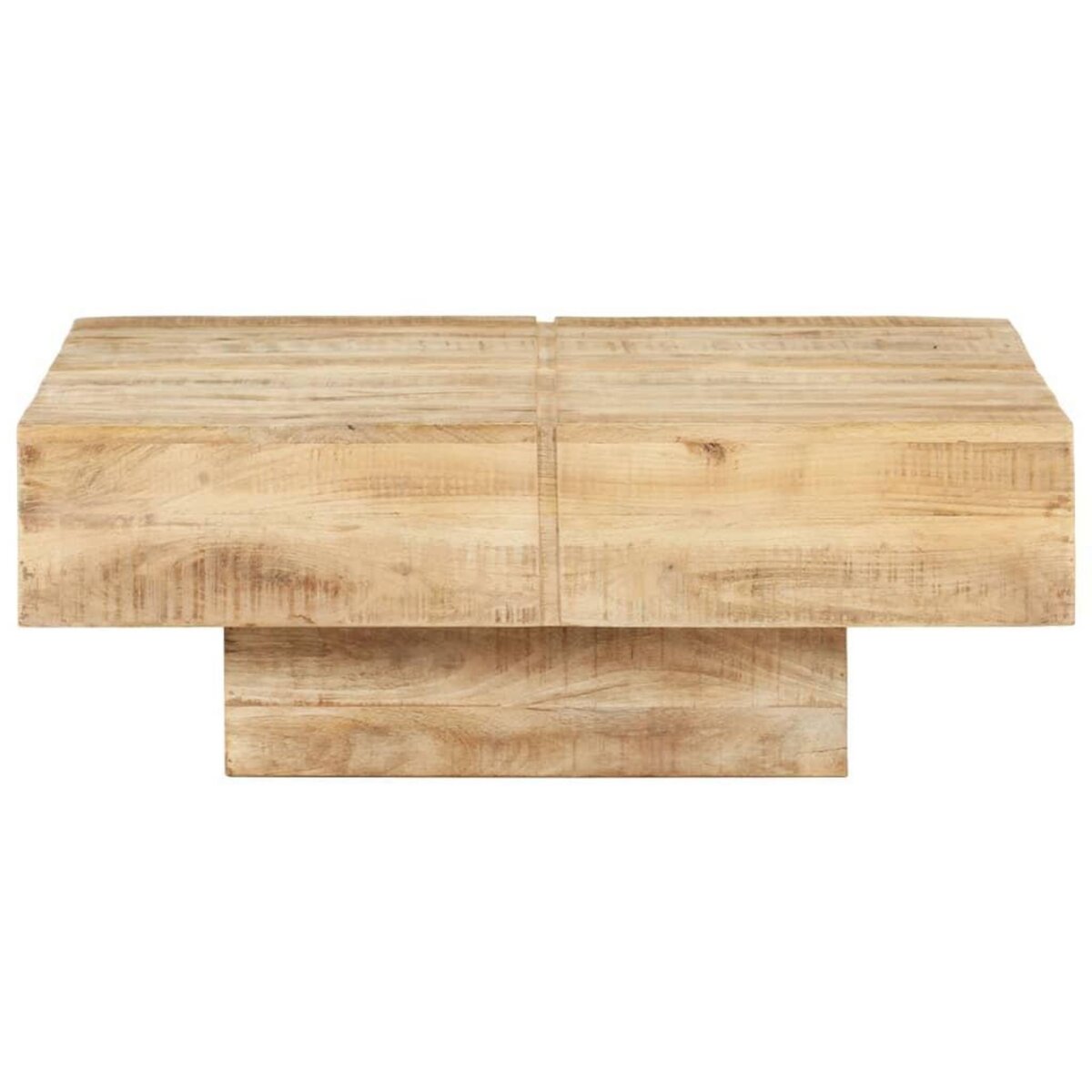 VIDAXL Table basse 80x80x28 cm Bois de manguier massif