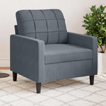 VIDAXL Fauteuil Gris fonce 60 cm Velours
