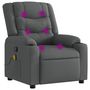 Voir la diapositive 2 : VIDAXL Fauteuil de massage inclinable Gris fonce Tissu