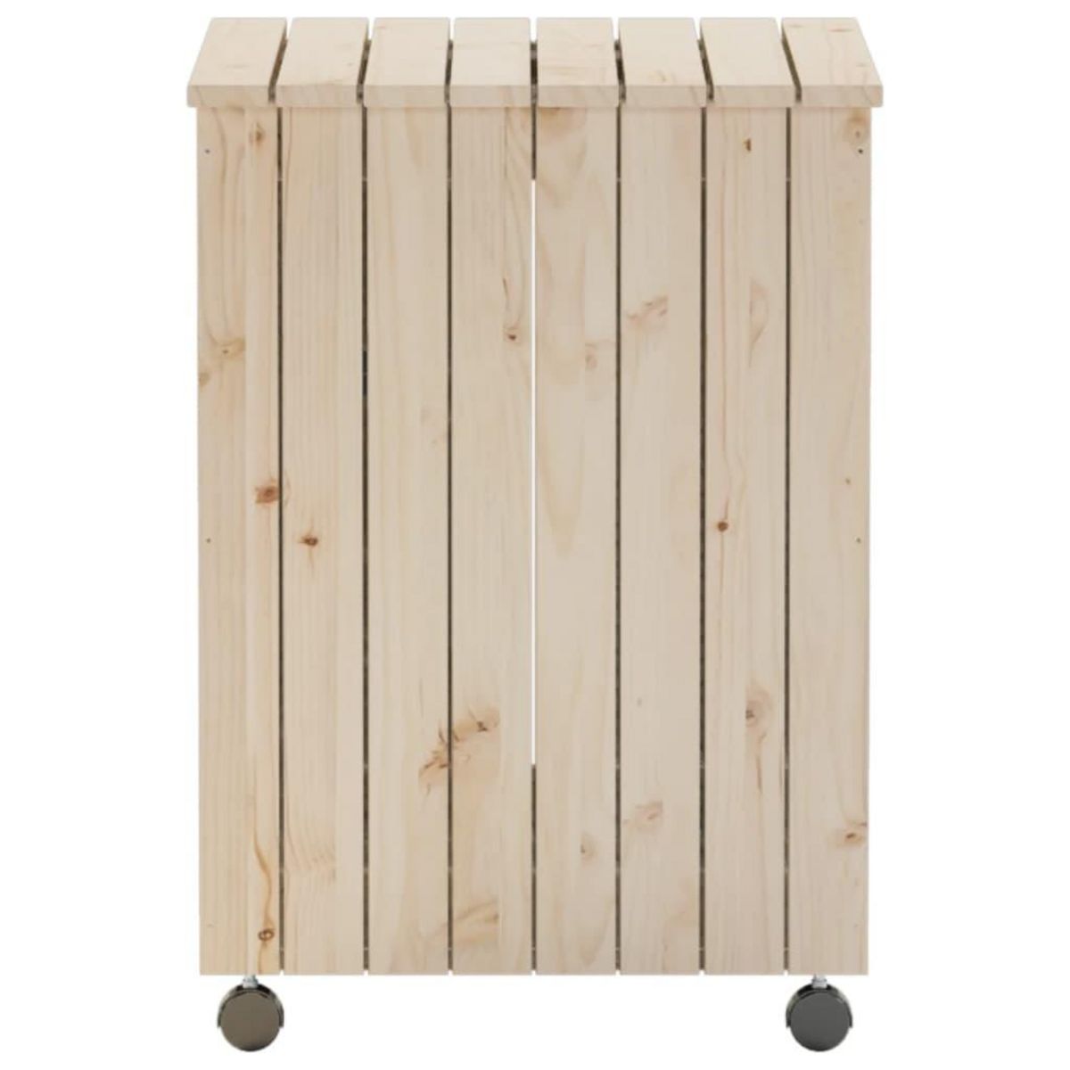 VIDAXL Panier a linge et roulettes RANA 45x45x64 cm bois massif de pin