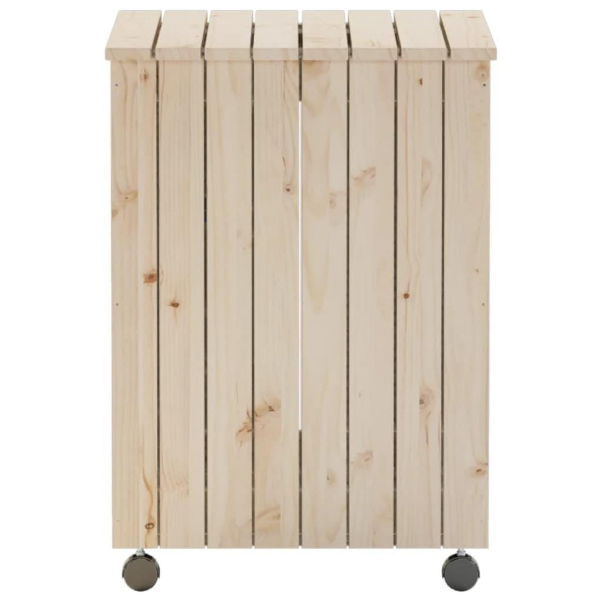 VIDAXL Panier a linge et roulettes RANA 45x45x64 cm bois massif de pin