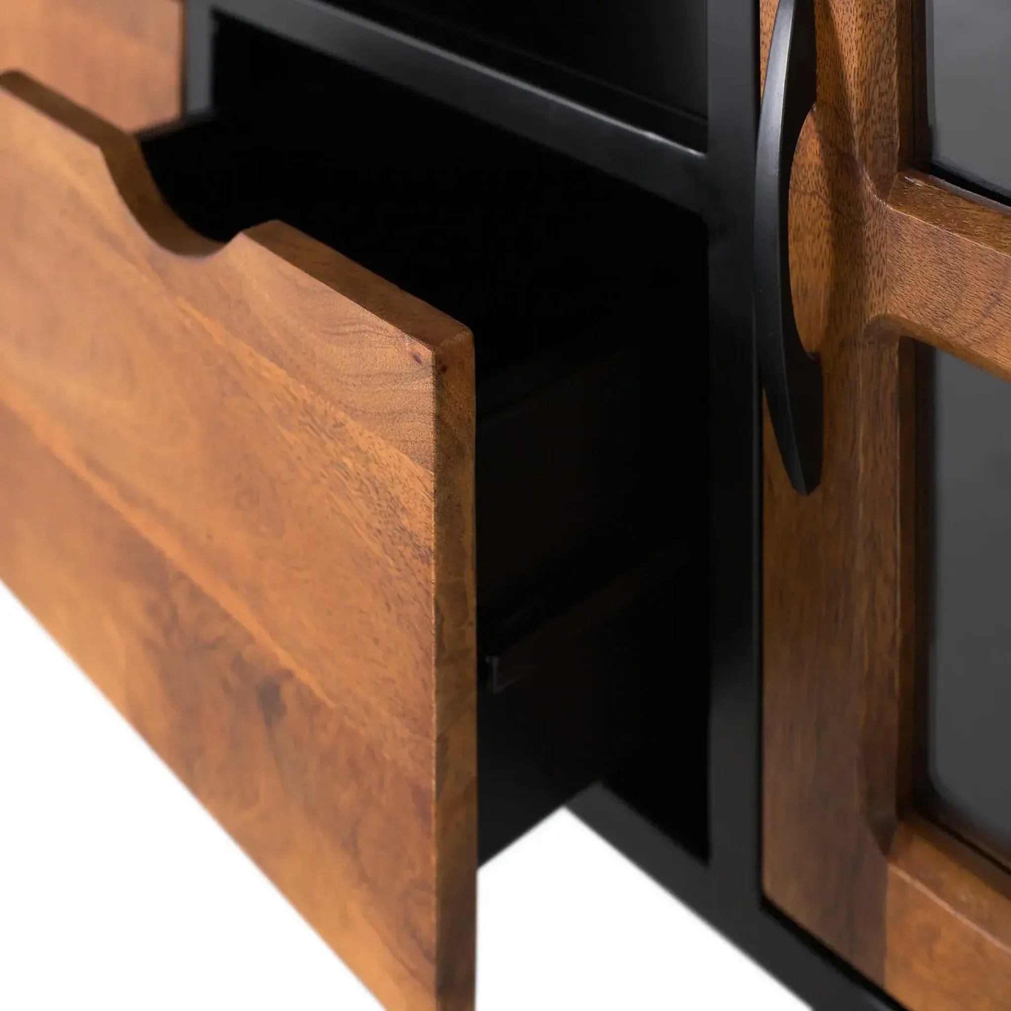 Voir la diapositive 4 : GINER Y COLOMER SL Meuble tv en bois de manguier 180 cm style industriel