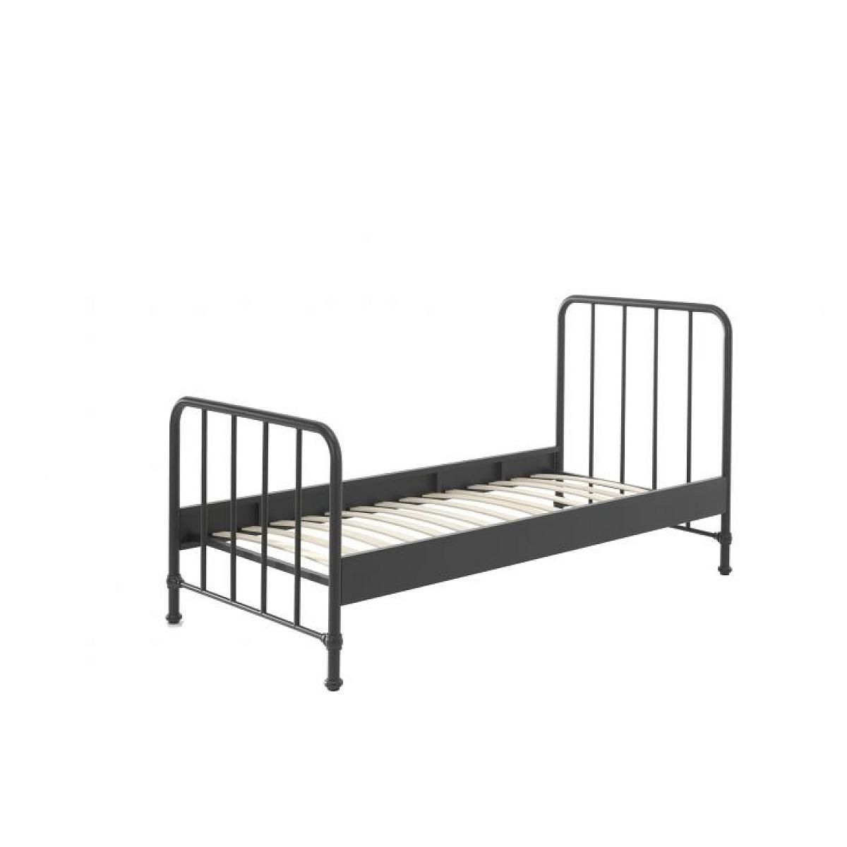 Vipack Lit et chevet Bronxx 90x200 noir
