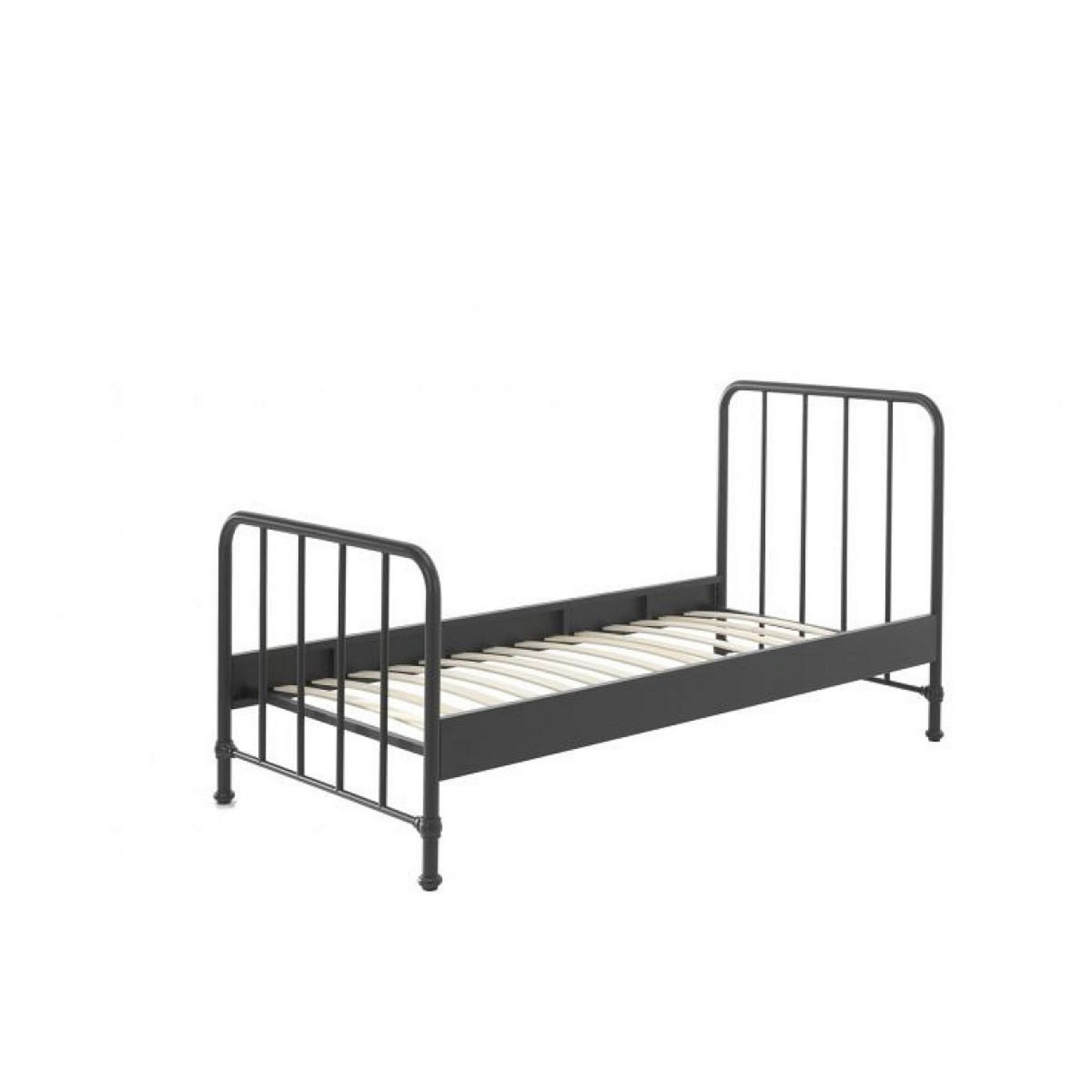 Vipack Lit et chevet Bronxx 90x200 noir